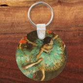 Ballerina Dance Groene Danser Edger Degas Schilder Sleutelhanger (Voorkant)