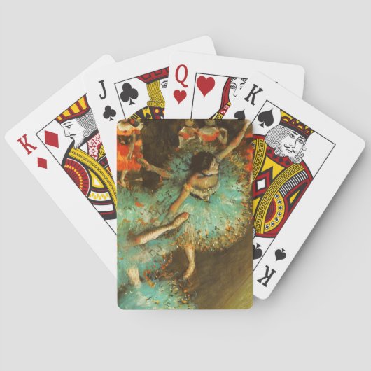 Ballerina Dance Groene Danser Edger Degas Schilder Speelkaarten (Achterkant)