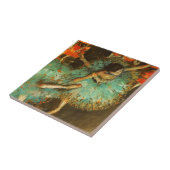 Ballerina Dance Groene Danser Edger Degas Schilder Tegeltje (Zijkant)
