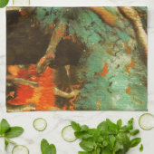 Ballerina Dance Groene Danser Edger Degas Schilder Theedoek (Gevouwen)