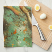 Ballerina Dance Groene Danser Edger Degas Schilder Theedoek (Quarter Fold)