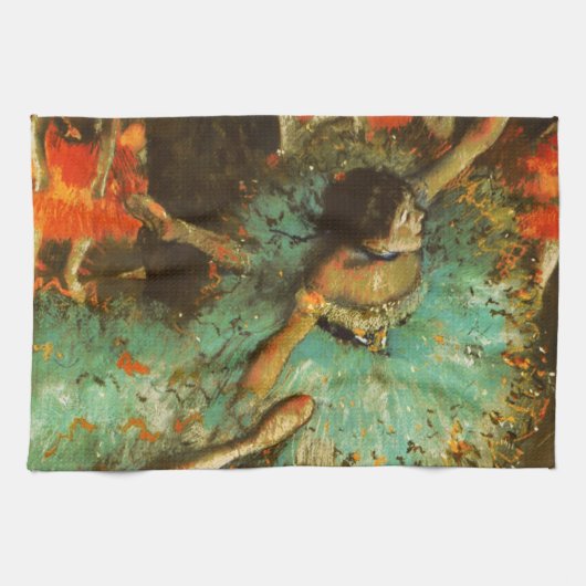 Ballerina Dance Groene Danser Edger Degas Schilder Theedoek (Horizontaal)