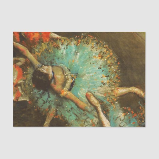 Ballerina Dance Groene Danser Edger Degas Schilder Tissuepapier (Voorkant)