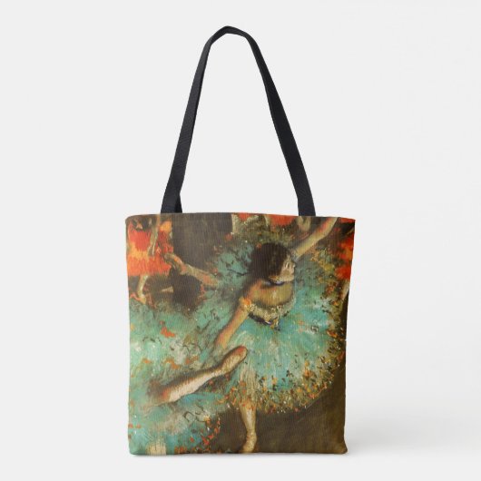 Ballerina Dance Groene Danser Edger Degas Schilder Tote Bag (Achterkant)
