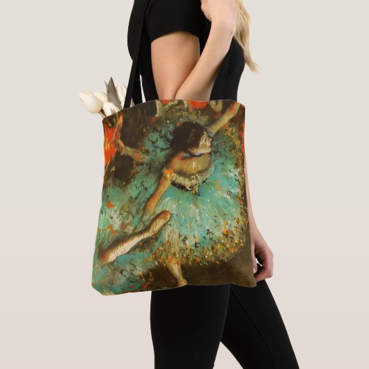 Ballerina Dance Groene Danser Edger Degas Schilder Tote Bag (Dichtbij)