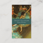 Ballerina Dance Groene Danser Edger Degas Schilder Visitekaartje (Voorkant)