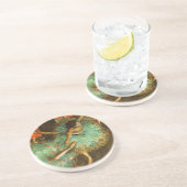 Ballerina Dance Groene Danser Edger Degas Schilder Zandsteen Onderzetter (Zijkant)