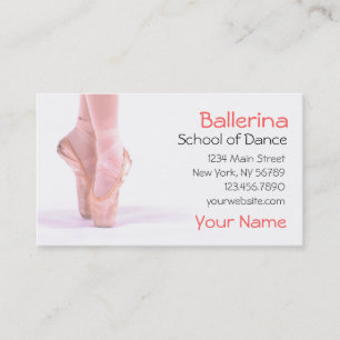 Ballerina Dance Instructor Visitekaartje