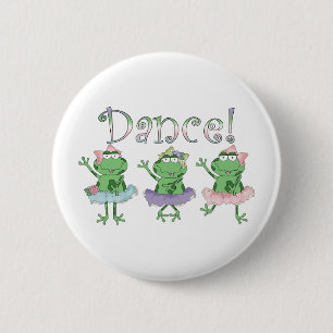 Ballerina Dance Kikkers Ronde Button 5,7 Cm
