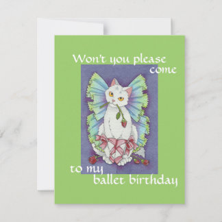Ballerina Dance Kitty Cat Cute Birthday-kaart Kaart
