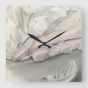 Ballerina Dance of the Swan-klok Vierkante Klok