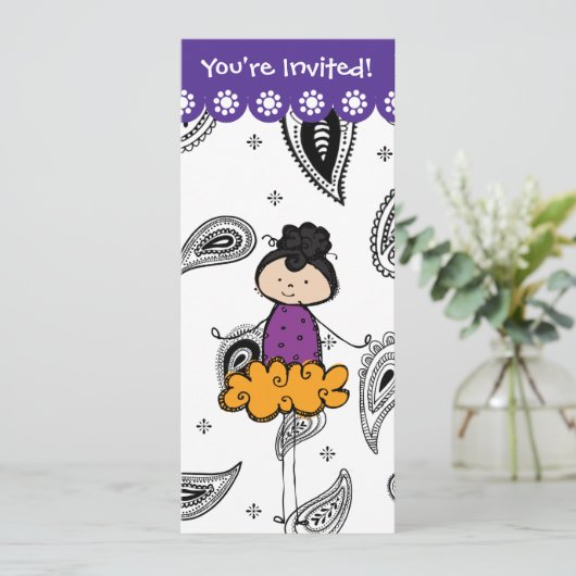 Ballerina Dance Overweging Uitnodigingen (Staand voorkant)