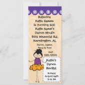 Ballerina Dance Overweging Uitnodigingen (Achterkant)