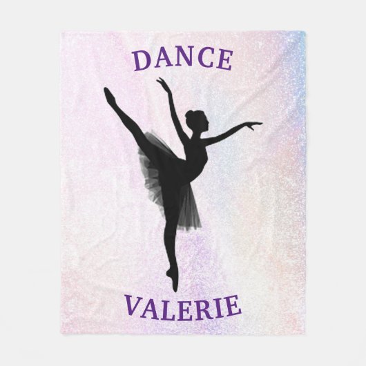 Ballerina Dance Pastel Fleece Deken (Voorkant)