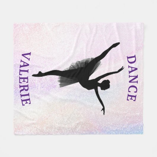 Ballerina Dance Pastel Fleece Deken (Voorkant (Horizontaal))