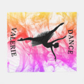 Ballerina Dance Pastel Waterverf Fleece Blanket (Voorkant (Horizontaal))