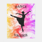 Ballerina Dance Pastel Waterverf Fleece Blanket Deken (Voorkant)