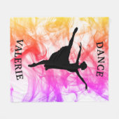 Ballerina Dance Pastel Waterverf Fleece Blanket Deken (Voorkant (Horizontaal))
