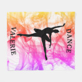 Ballerina Dance Pastel Waterverf Fleece Blanket Deken (Voorkant (Horizontaal))