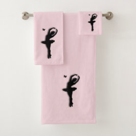 Ballerina Dance Pink Bad Handdoek