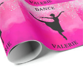 Ballerina Dance Pink Ombre Sparkle Cadeaupapier (Rol Hoek)