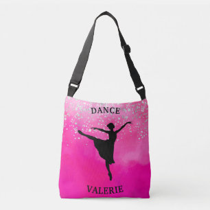 Ballerina Dance Pink Ombre Sparkle Crossbody Tas