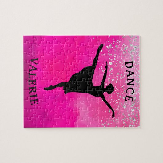 Ballerina Dance Pink Ombre Sparkle Legpuzzel (Horizontaal)