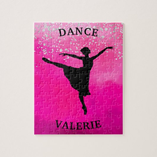 Ballerina Dance Pink Ombre Sparkle Legpuzzel (Verticaal)