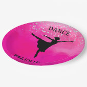 Ballerina Dance Pink Ombre Sparkle Papieren Bordje (Gekanteld)