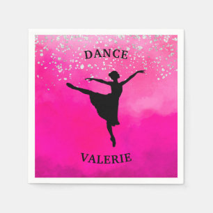 Ballerina Dance Pink Ombre Sparkle Servet