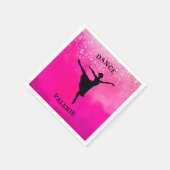 Ballerina Dance Pink Ombre Sparkle Servet (Hoek)