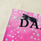 Ballerina Dance Pink Ombre Sparkle Strandlaken (In situ)