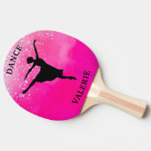 Ballerina Dance Pink Ombre Sparkle Tafeltennisbatje (Zijkant)