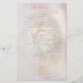 Ballerina Dance Pose Wit Lined Briefpapier (Voorkant)