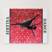 Ballerina Dance Puzzle met hart en haar naam! Legpuzzel (Horizontaal)