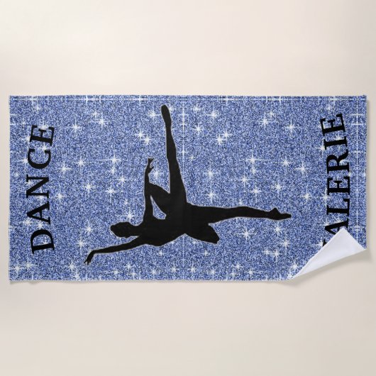 Ballerina Dance Strandlaken met naam (Voorkant)