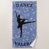 Ballerina Dance Strandlaken met naam (Voorkant)