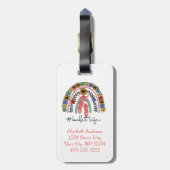 Ballerina Dance Studio Ballet Instructor Dancer Bagagelabel (Achterkant verticaal)