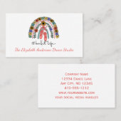 Ballerina Dance Studio Ballet Instructor Dancer Visitekaartje (Voorkant / Achterkant)