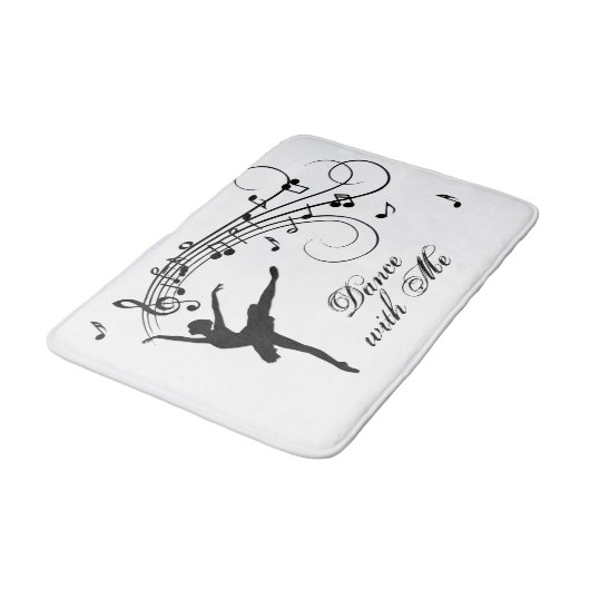 Ballerina Dance with Me Music Note Badmat (Gekanteld)