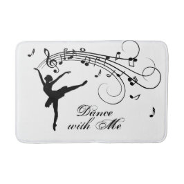 Ballerina Dance with Me Music Note Badmat