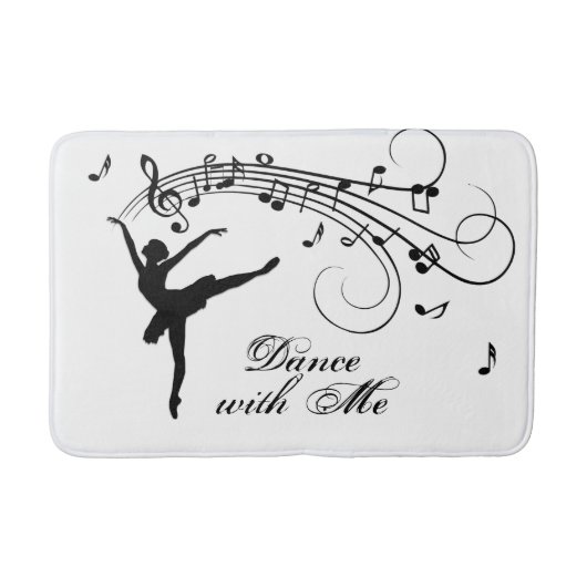 Ballerina Dance with Me Music Note Badmat (Voorkant)