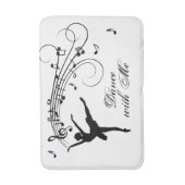 Ballerina Dance with Me Music Note Badmat (Voorkant Verticaal)
