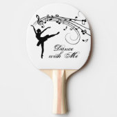 Ballerina Dance with Me Music Note Tafeltennisbatje (Voorkant)