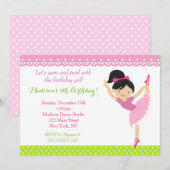 Ballerina Dancer Birthday Party - Uitnodiging (Voorkant / Achterkant)