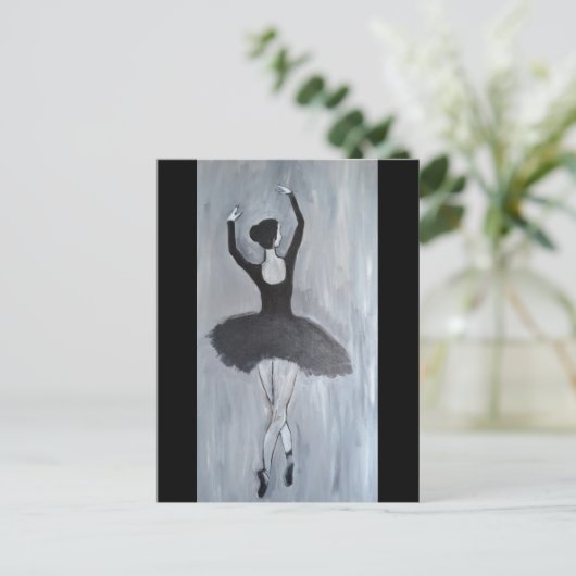 BALLERINA DANCER BRIEFKAART (Staand voorkant)