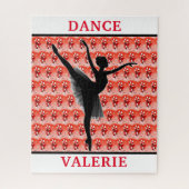 Ballerina Dancer Candy Cane Puzzle Legpuzzel (Verticaal)