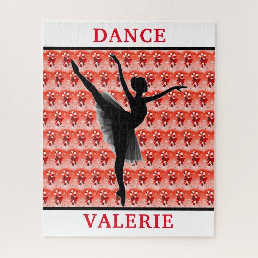 Ballerina Dancer Candy Cane Puzzle Legpuzzel (Verticaal)