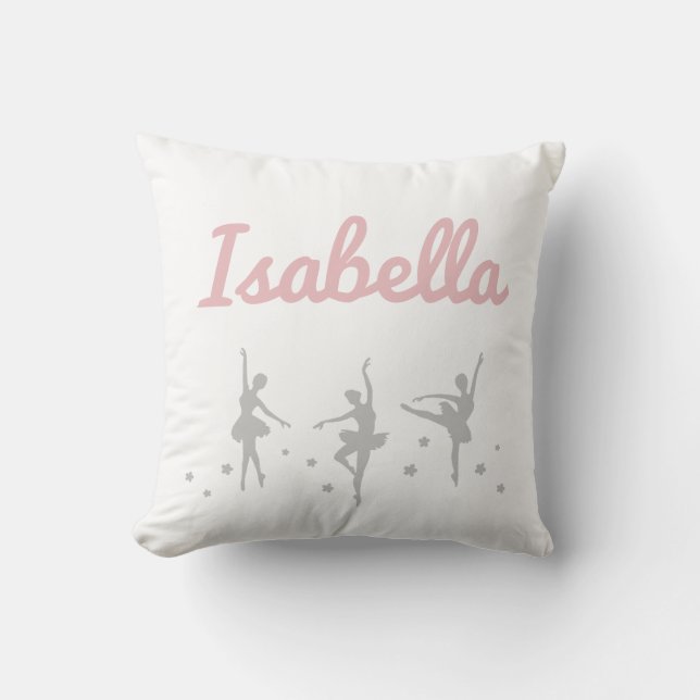Ballerina Dancer Cushion | Overweging verjaardag Kussen (Voorkant)