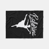 Ballerina Dancer Fleece Deken (Voorkant (Horizontaal))
